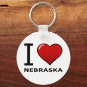 I LIEBE NEBRASKA SCHLÜSSELANHÄNGER (Vorderseite)