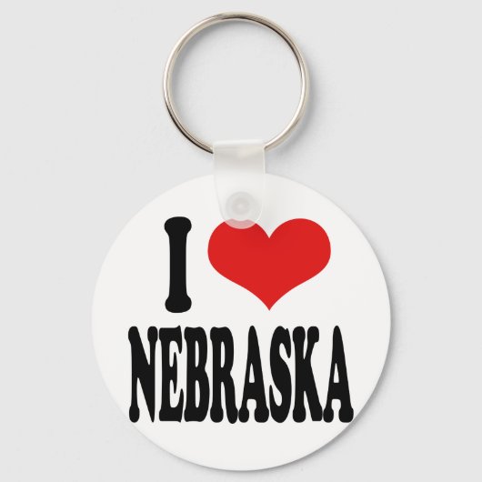 I Liebe Nebraska Schlüsselanhänger (Vorderseite)