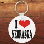I Liebe Nebraska Schlüsselanhänger (Vorderseite)