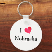 I Liebe Nebraska Schlüsselanhänger (Vorderseite)