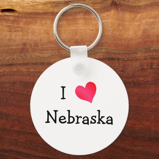 I Liebe Nebraska Schlüsselanhänger (Vorderseite)