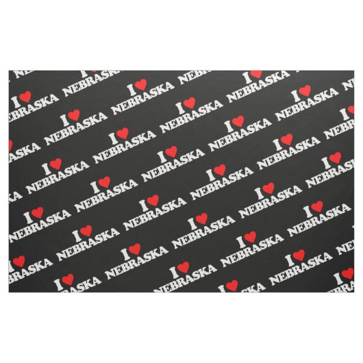 I LIEBE NEBRASKA STOFF (Fat Quarter (45,7 x 55,9 cm))