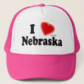 I Liebe Nebraska Truckerkappe (Vorderseite)