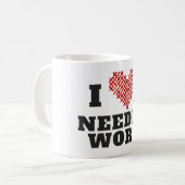 I Liebe Needlework Cross Stitch Kaffeetasse (Vorderseite Links)