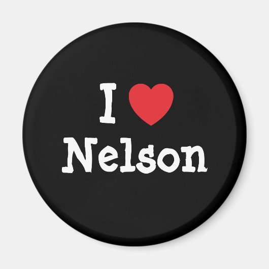 I Liebe Nelson Herz Brauch personalisiert Magnet (Vorne)
