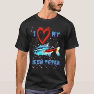 I Liebe Neon Tetras Live Fish Blue Neon Tetra T-Shirt