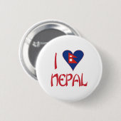 I Liebe Nepal Button (Vorne & Hinten)