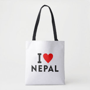 I Liebe Nepal Land wie Herztourismus Tasche