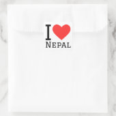 I Liebe Nepal Quadratischer Aufkleber (Tasche)