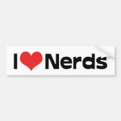 I LIEBE NERD AUTOAUFKLEBER (Vorne)
