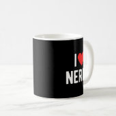 I Liebe Nerd Funny Geeky Graphic Heart Nerd Kaffeetasse (VorderseiteRechts)