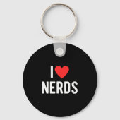 I Liebe Nerd Funny Geeky Graphic Heart Nerd Schlüsselanhänger (Vorderseite)