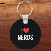 I Liebe Nerd Funny Geeky Graphic Heart Nerd Schlüsselanhänger (Vorderseite)