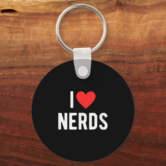 I Liebe Nerd Funny Geeky Graphic Heart Nerd Schlüsselanhänger (Vorderseite)
