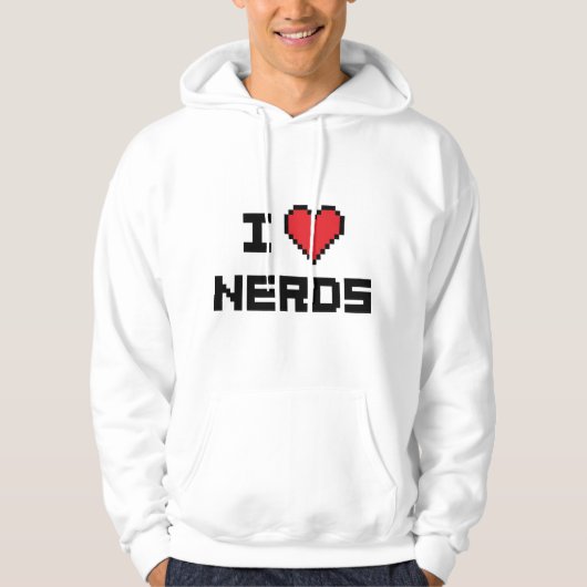 I LIEBE NERD HOODIE (Vorderseite)