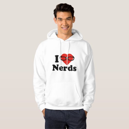 I LIEBE NERD HOODIE (Vorne ganz)