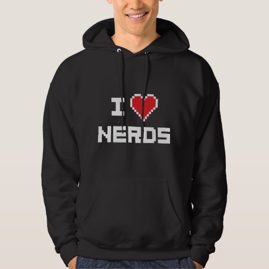I LIEBE NERD HOODIE (Vorderseite)
