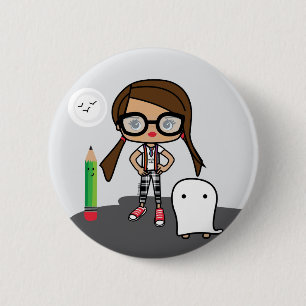 I Liebe-Nerd-Knopf Button