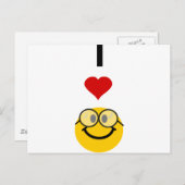 I LIEBE NERD POSTKARTE (Vorne/Hinten)