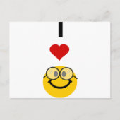 I LIEBE NERD POSTKARTE (Vorderseite)