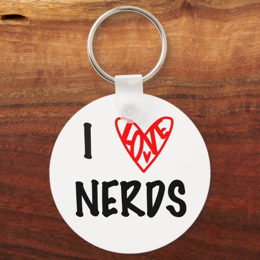 I LIEBE NERD SCHLÜSSELANHÄNGER (Vorderseite)