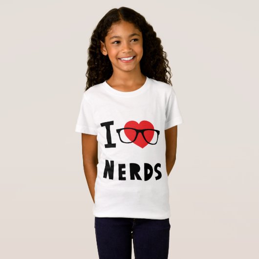 I LIEBE NERD T-Shirt (Vorne ganz)