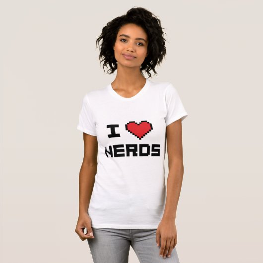 I LIEBE NERD T-Shirt (Vorne ganz)