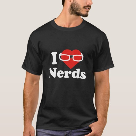 I LIEBE NERD T-Shirt (Vorderseite)