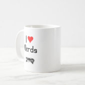 I Liebe-Nerd-Tasse Kaffeetasse (Vorderseite Links)