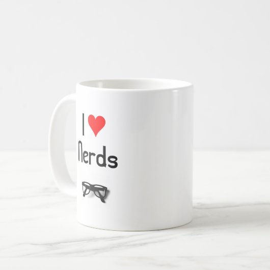 I Liebe-Nerd-Tasse Kaffeetasse (Vorderseite Links)