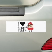 I Liebe-Nerds Autoaufkleber (Auf Auto)