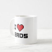 I Liebe Nerds Kaffeezubereitung Tasse (Vorderseite Links)