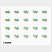 I Liebe Nessie Runder Aufkleber (Blatt)