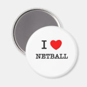 I Liebe Netball Magnet (Vorderseite/Rückseite)