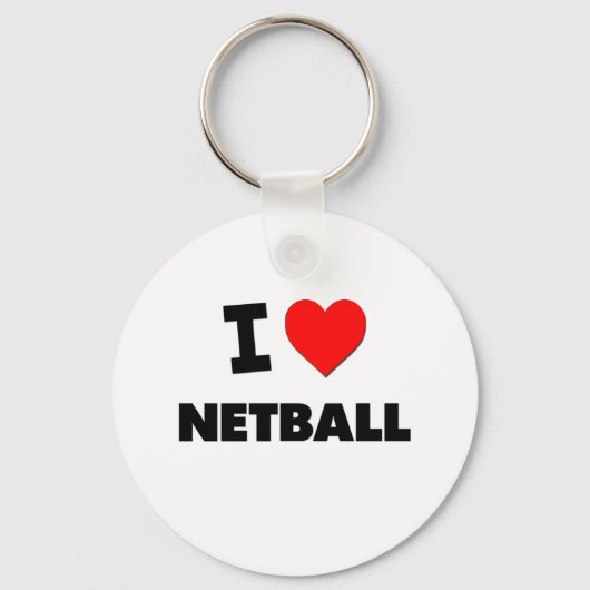I Liebe Netball Schlüsselanhänger (Vorderseite)