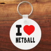 I Liebe Netball Schlüsselanhänger (Vorderseite)
