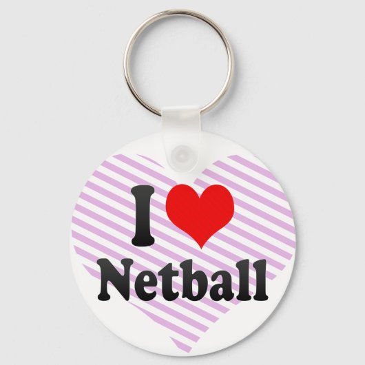 I Liebe Netball Schlüsselanhänger (Vorderseite)