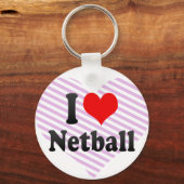 I Liebe Netball Schlüsselanhänger (Vorderseite)