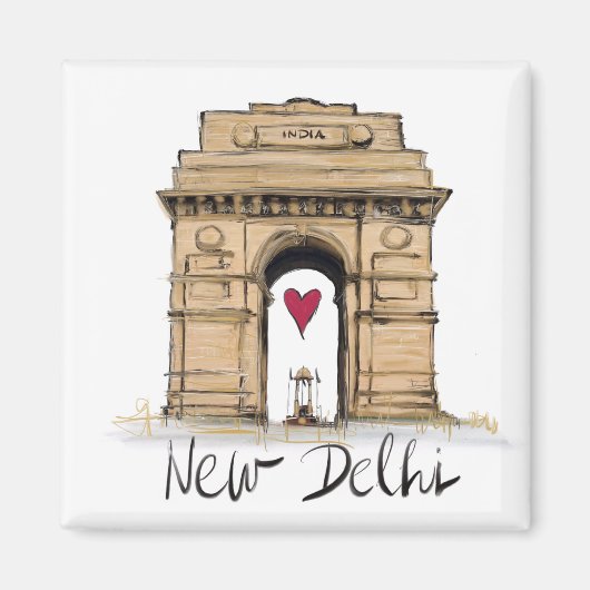 I Liebe Neu Delhi Magnet (Vorne)