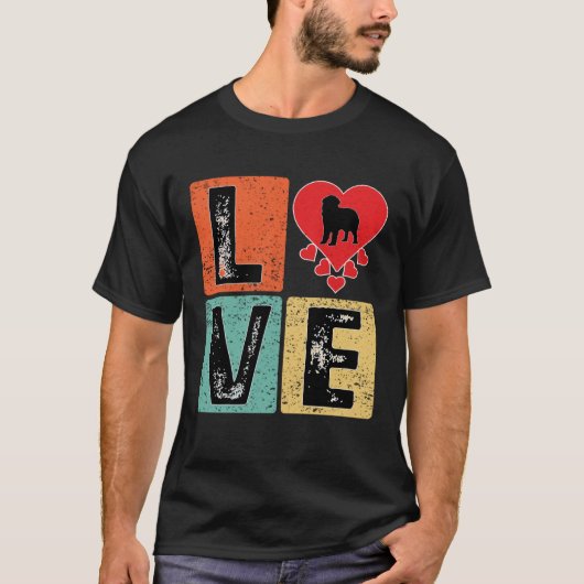 I Liebe Neufundland Hund Valentinstag Neufundland T-Shirt (Vorderseite)