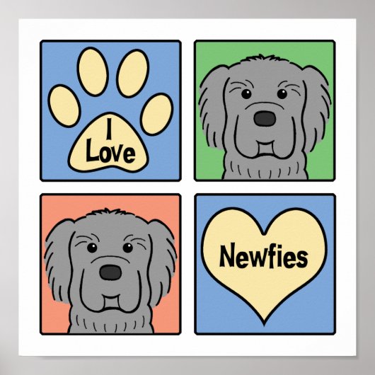 I Liebe Neufundländer Poster (Vorne)
