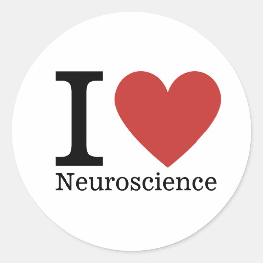 I ❤️ Liebe Neurowissenschaft STICKER (Vorderseite)
