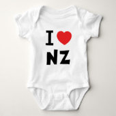 I Liebe Neuseeland Baby Strampler (Vorderseite)