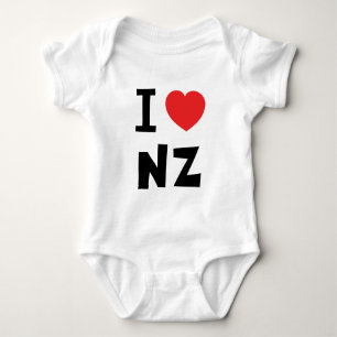 I Liebe Neuseeland Baby Strampler