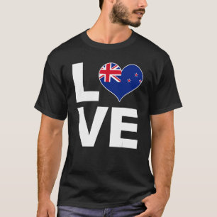 I Liebe Neuseeland Herzenflagge Neuseeland T-Shirt