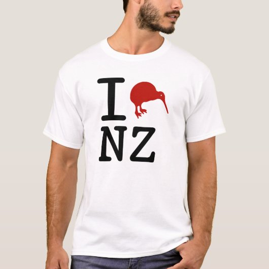 I Liebe-Neuseeland-Kiwi-T - Shirt (Vorderseite)