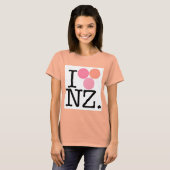 I Liebe Neuseeland - Rosa T-Shirt (Vorne ganz)