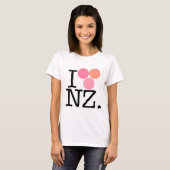 I Liebe Neuseeland - Rosa T-Shirt (Vorne ganz)
