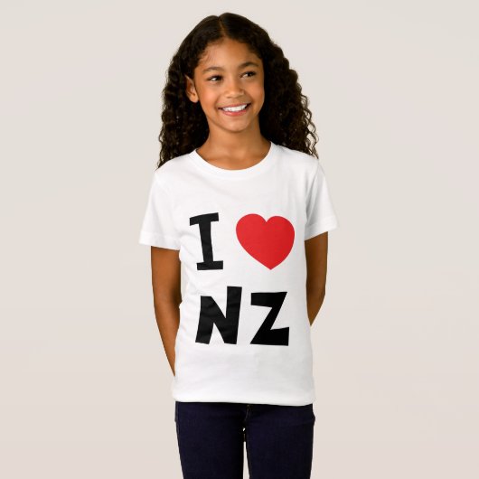 I Liebe Neuseeland T-Shirt (Vorne ganz)