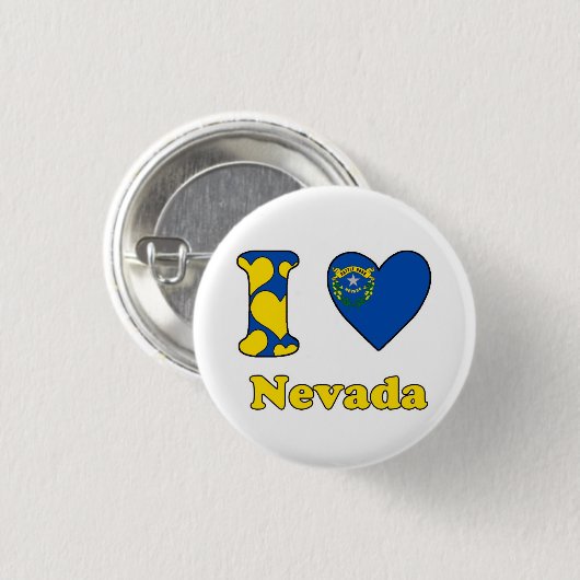 I Liebe Nevada Button (Vorne & Hinten)